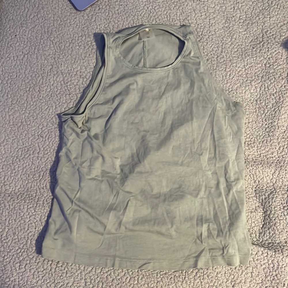 Soft green work out tank